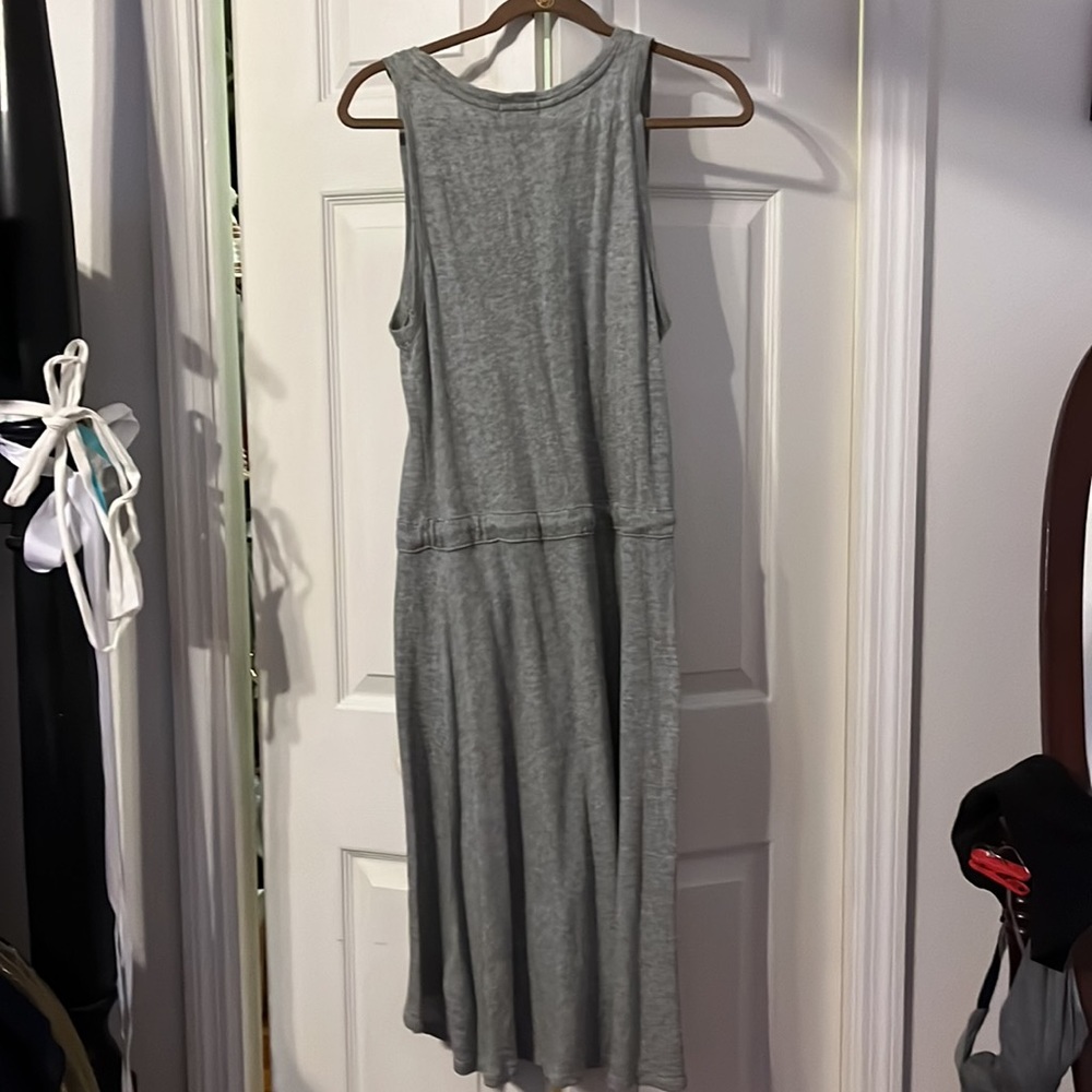 Three sunny dresses: NWT Black JCrew, Grey knit Gap, Marled Agnes B Sundresses - Picture 8 of 15